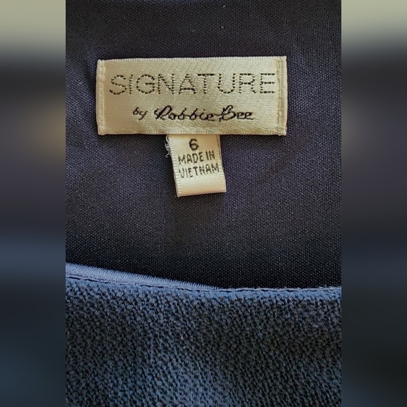 Signature Robbie Bee Cold Shoulder Midi Dress Women's 6 Navy Blue - Picture 11 of 13